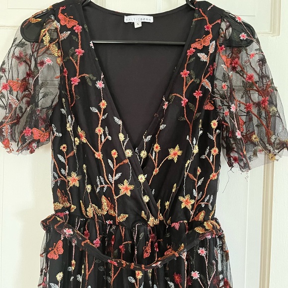 Baltic Born Marseille Embossed Maxi Dress in Multi Floral - Picture 3 of 7